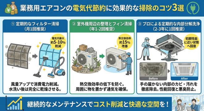 業務用エアコンを長く使うための清掃とメンテナンス