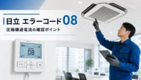 日立 エラーコード 08 の確認と業務用エアコン修理相談