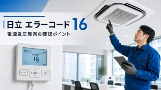 日立 エラーコード 16 の確認と業務用エアコン修理相談