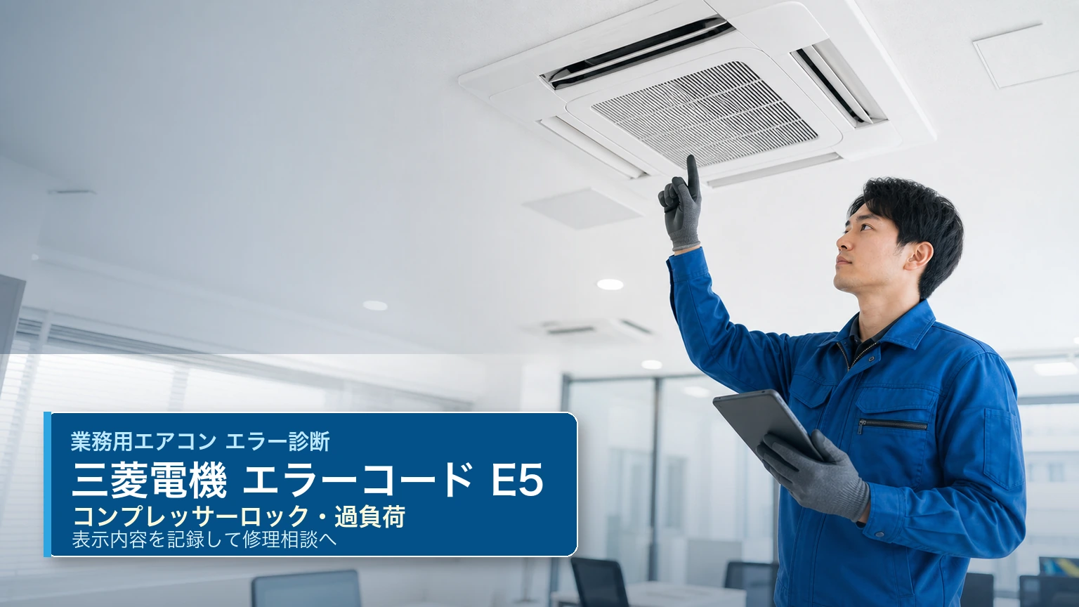 三菱電機 エラーコード E5 の確認と業務用エアコン修理相談