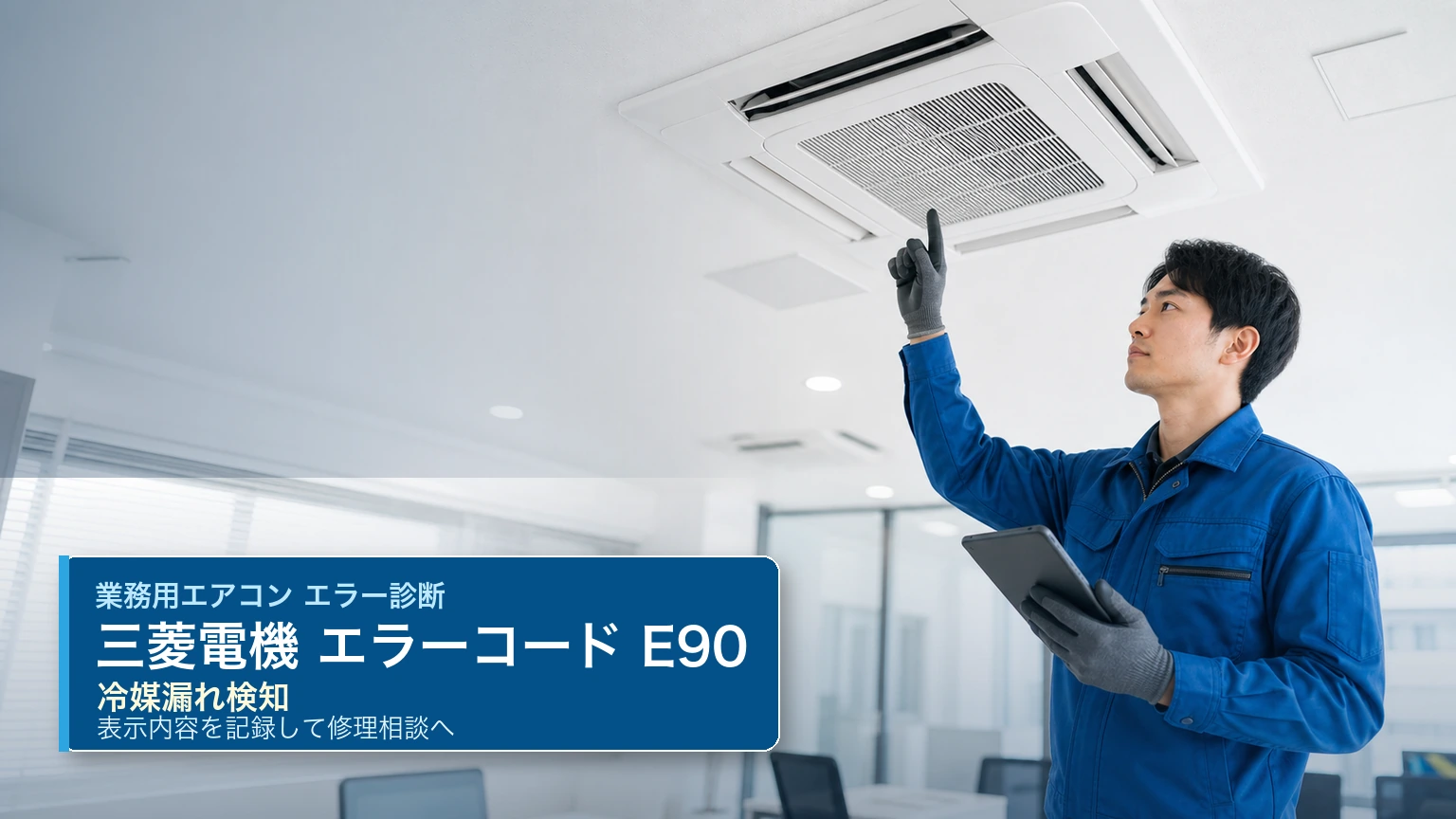 三菱電機 エラーコード E90 の確認と業務用エアコン修理相談