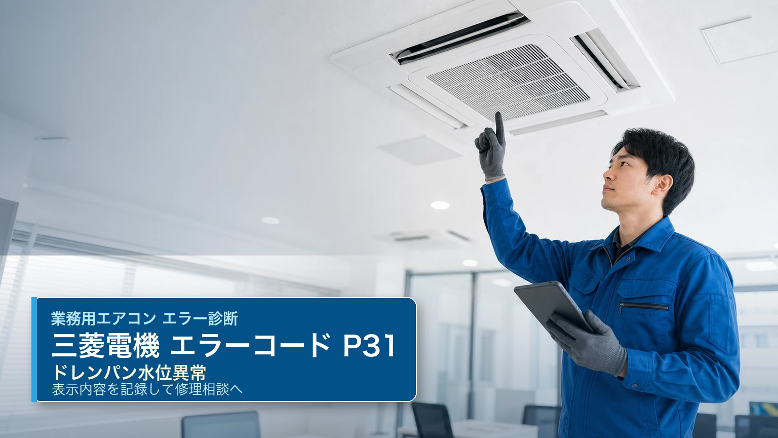 三菱電機 エラーコード P31 の確認と業務用エアコン修理相談