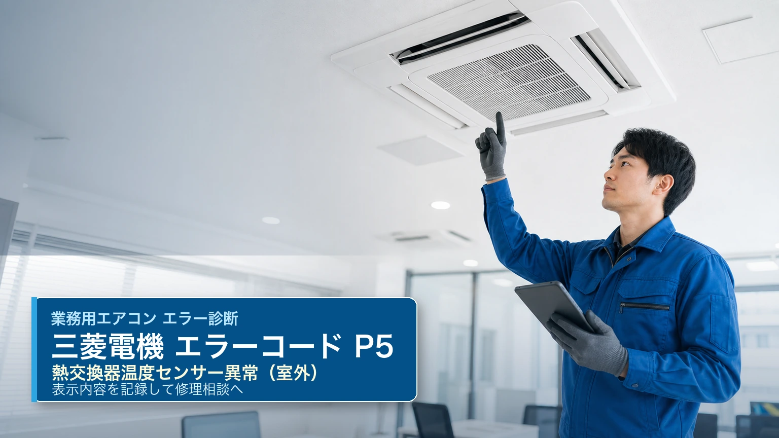 三菱電機 エラーコード P5 の確認と業務用エアコン修理相談