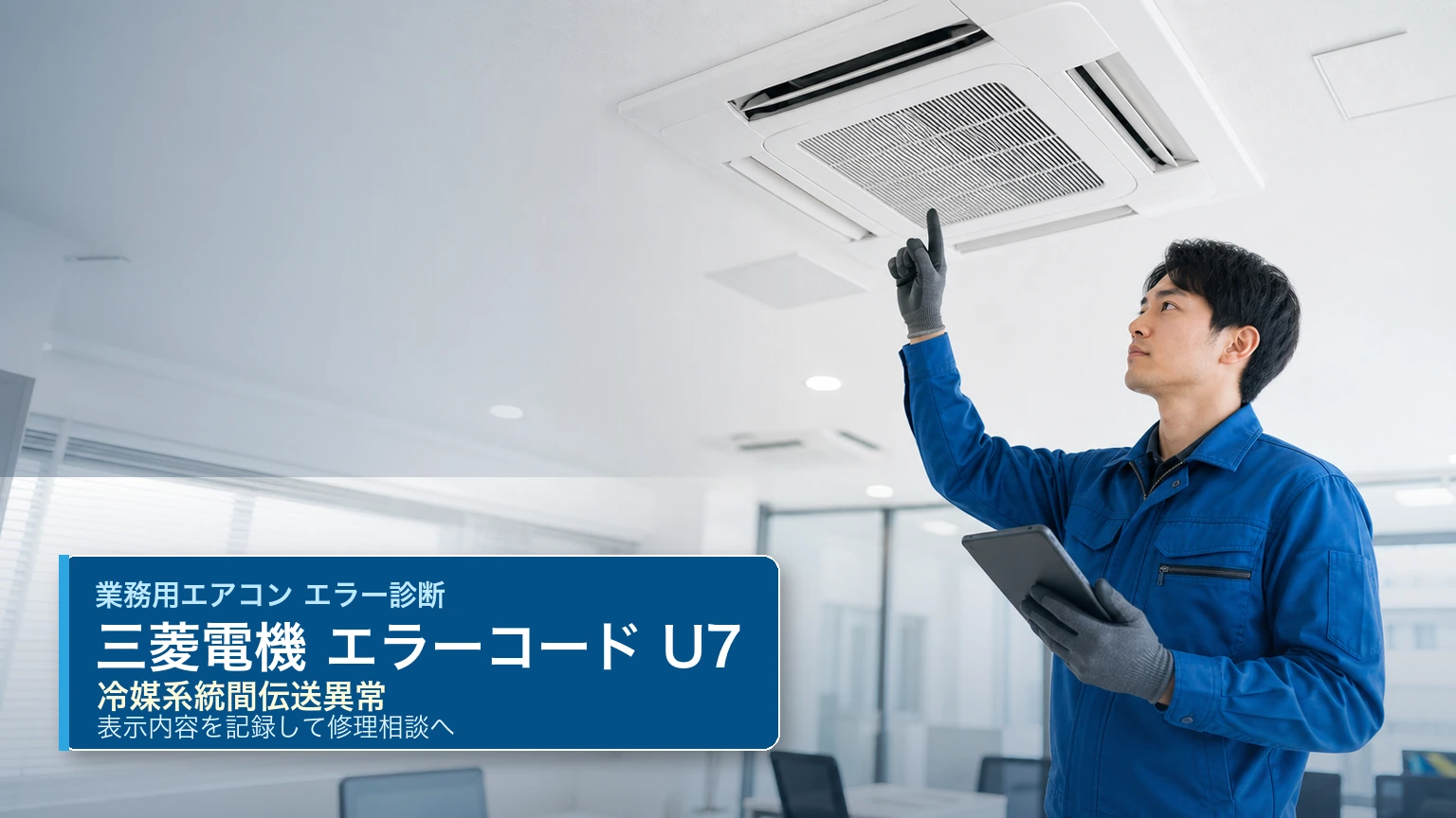 三菱電機 エラーコード U7 の確認と業務用エアコン修理相談