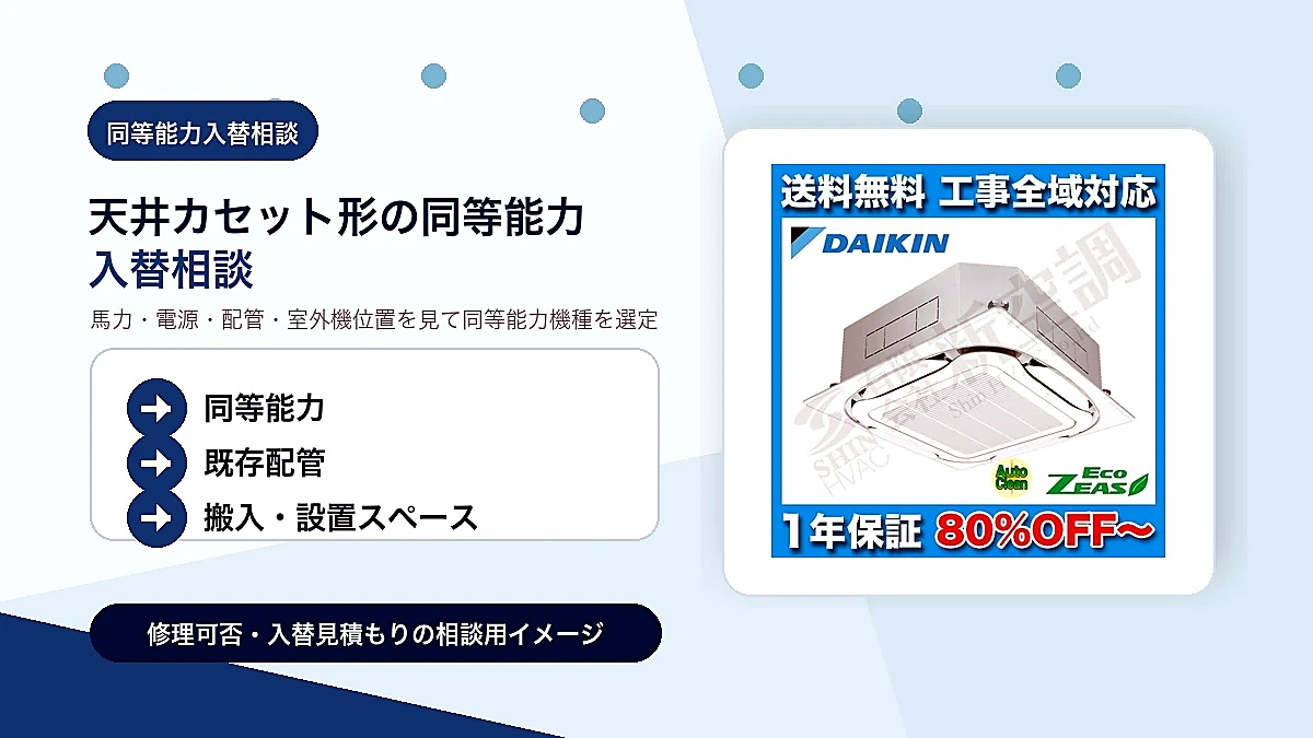 AUSA11276Mの同等能力機種への入替相談イメージ