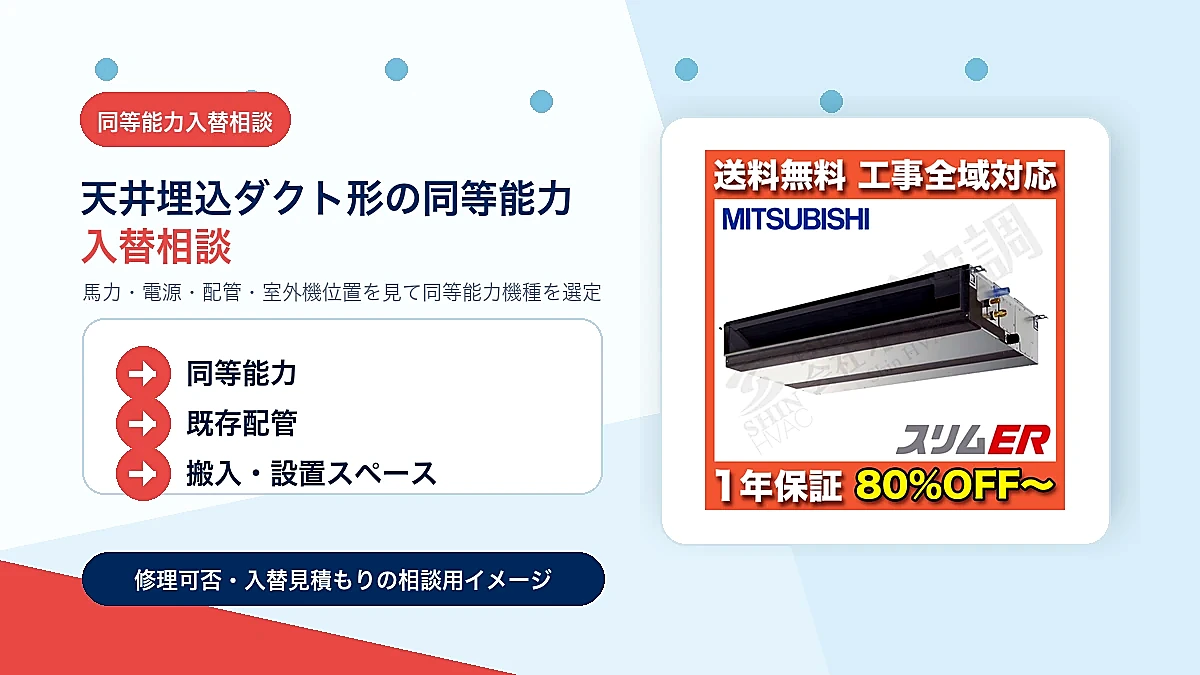 ABSA06356Mの同等能力機種への入替相談イメージ