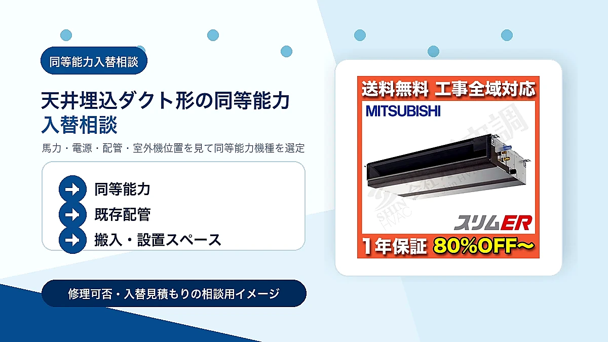 ABSA14056Mの同等能力機種への入替相談イメージ