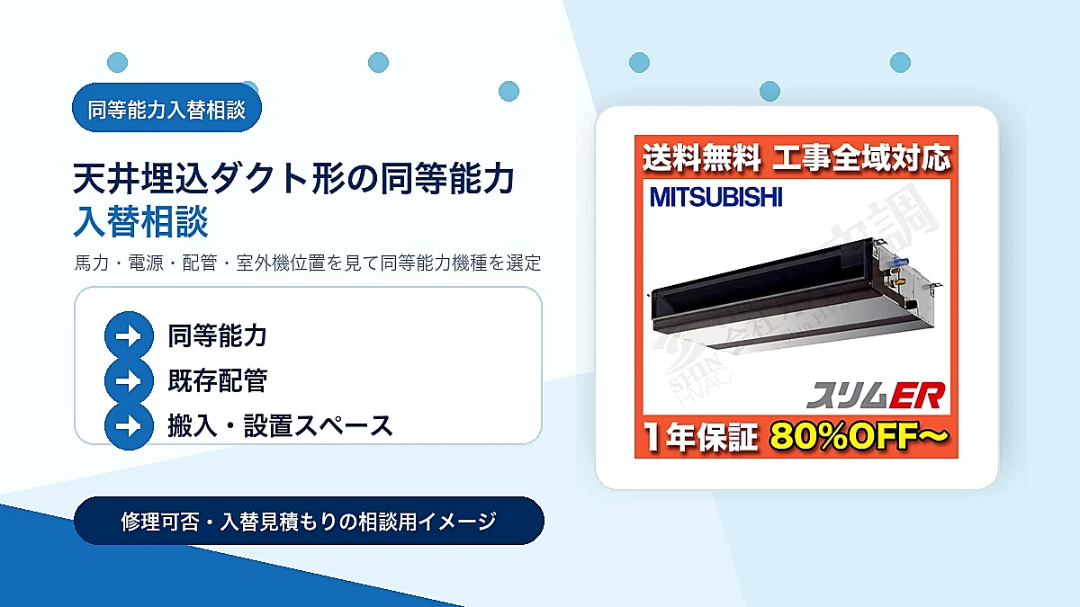 PA-P112FE4CN1の同等能力機種への入替相談イメージ