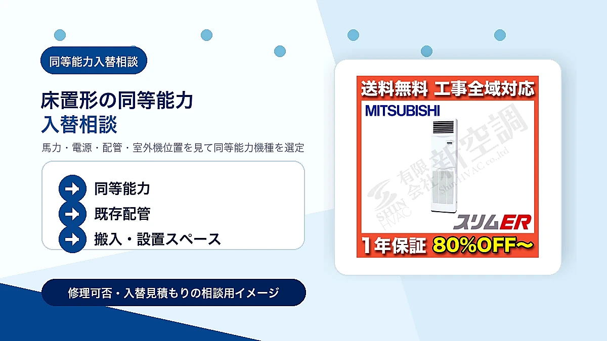 PA-P160B4KXの同等能力機種への入替相談イメージ