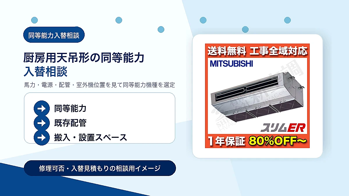 APHA08053Mの同等能力機種への入替相談イメージ