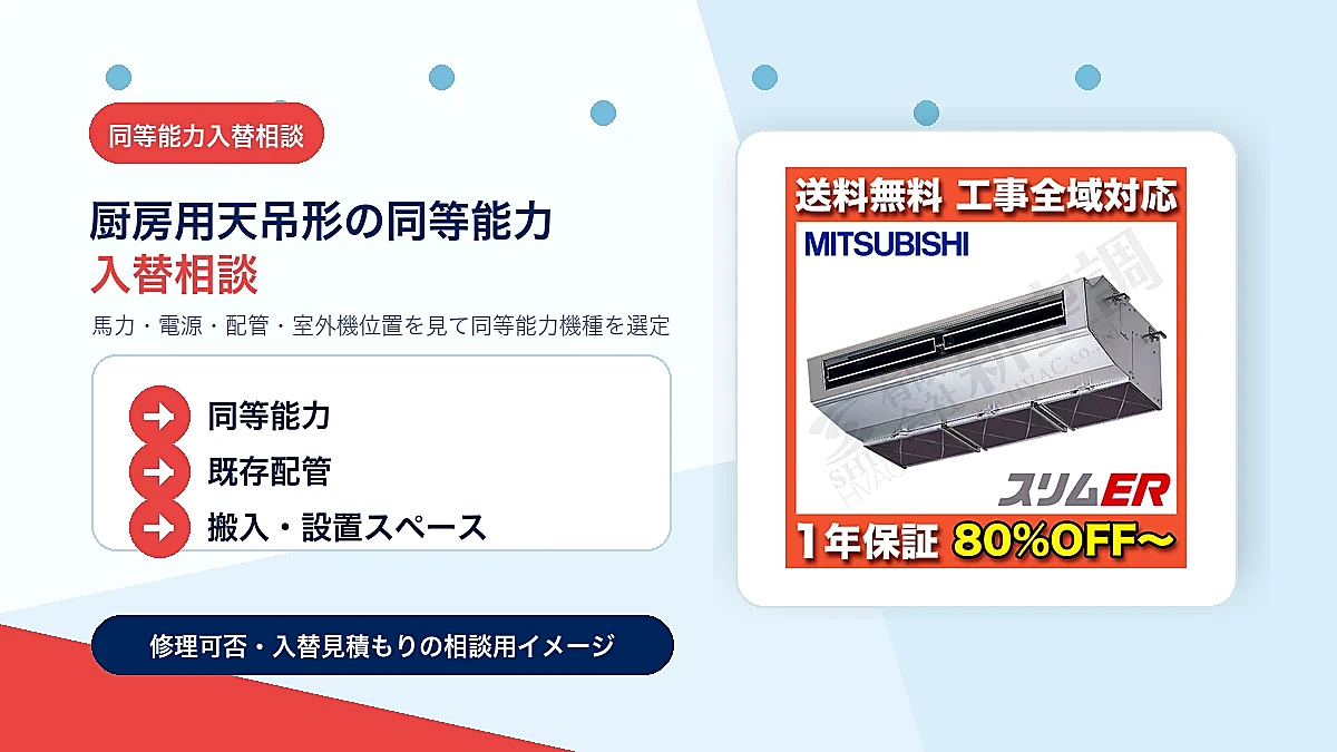 APSA08056Mの同等能力機種への入替相談イメージ