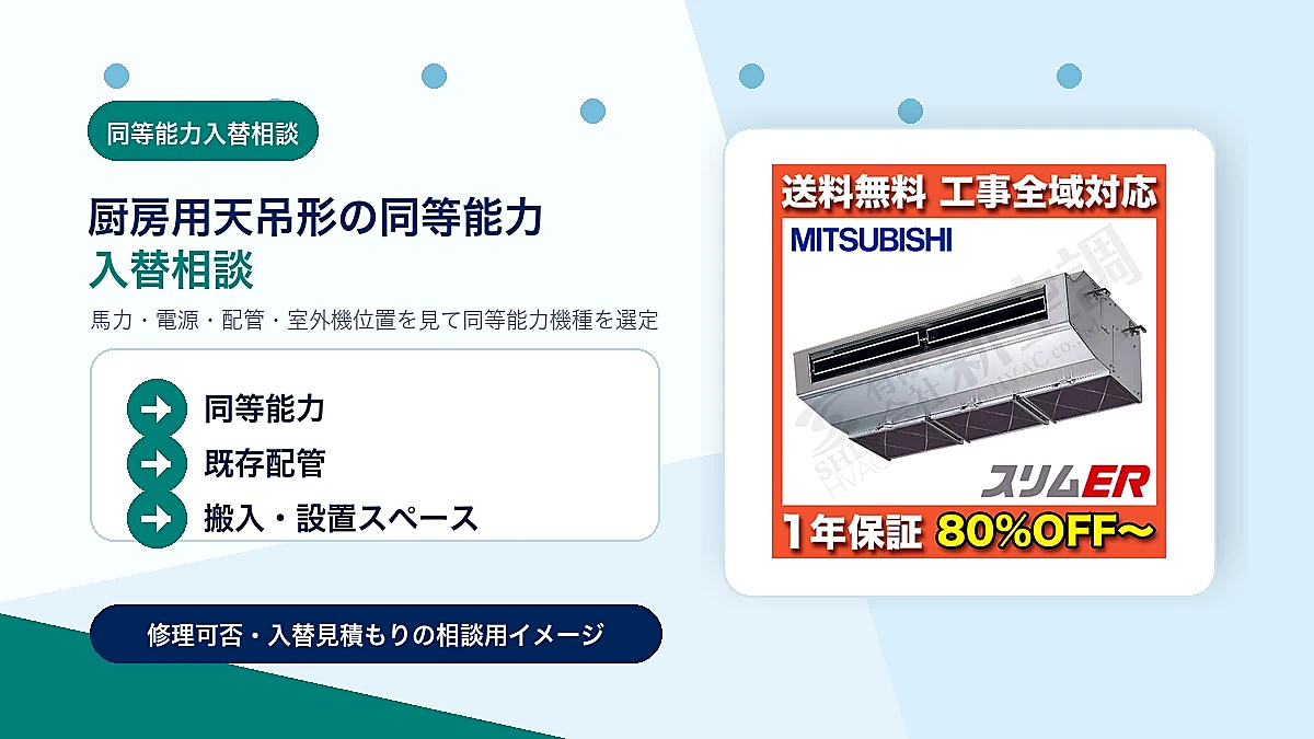 PA-P140V4KXNの同等能力機種への入替相談イメージ
