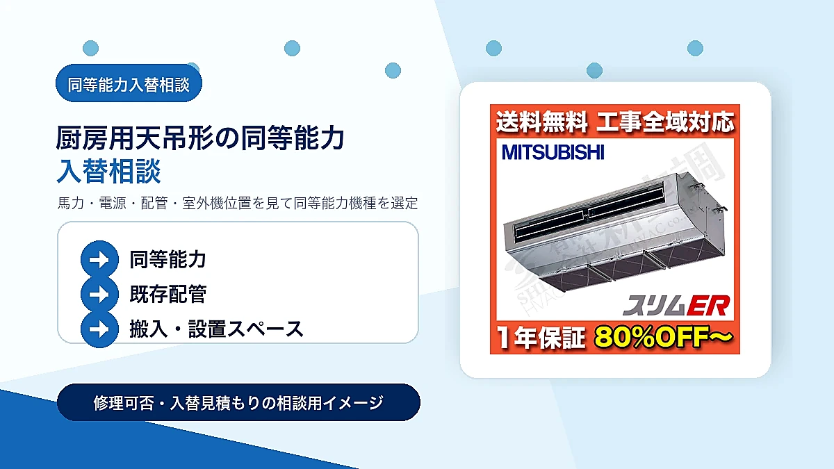 APSA08056Aの同等能力機種への入替相談イメージ