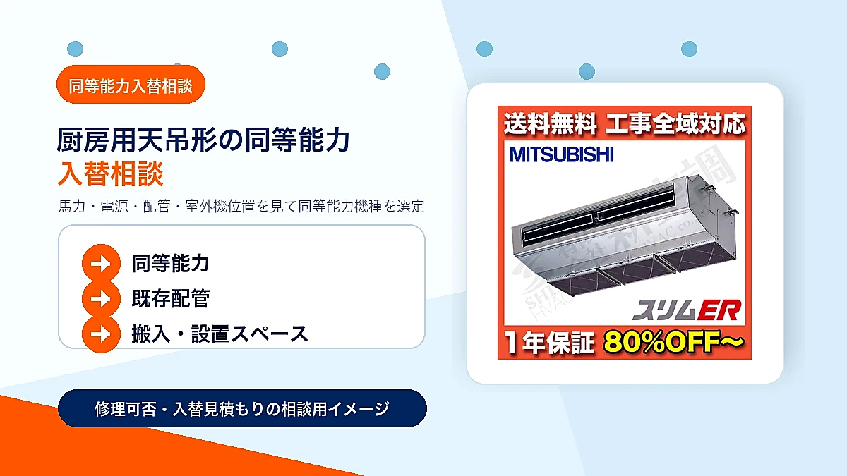 APEA14057Mの同等能力機種への入替相談イメージ